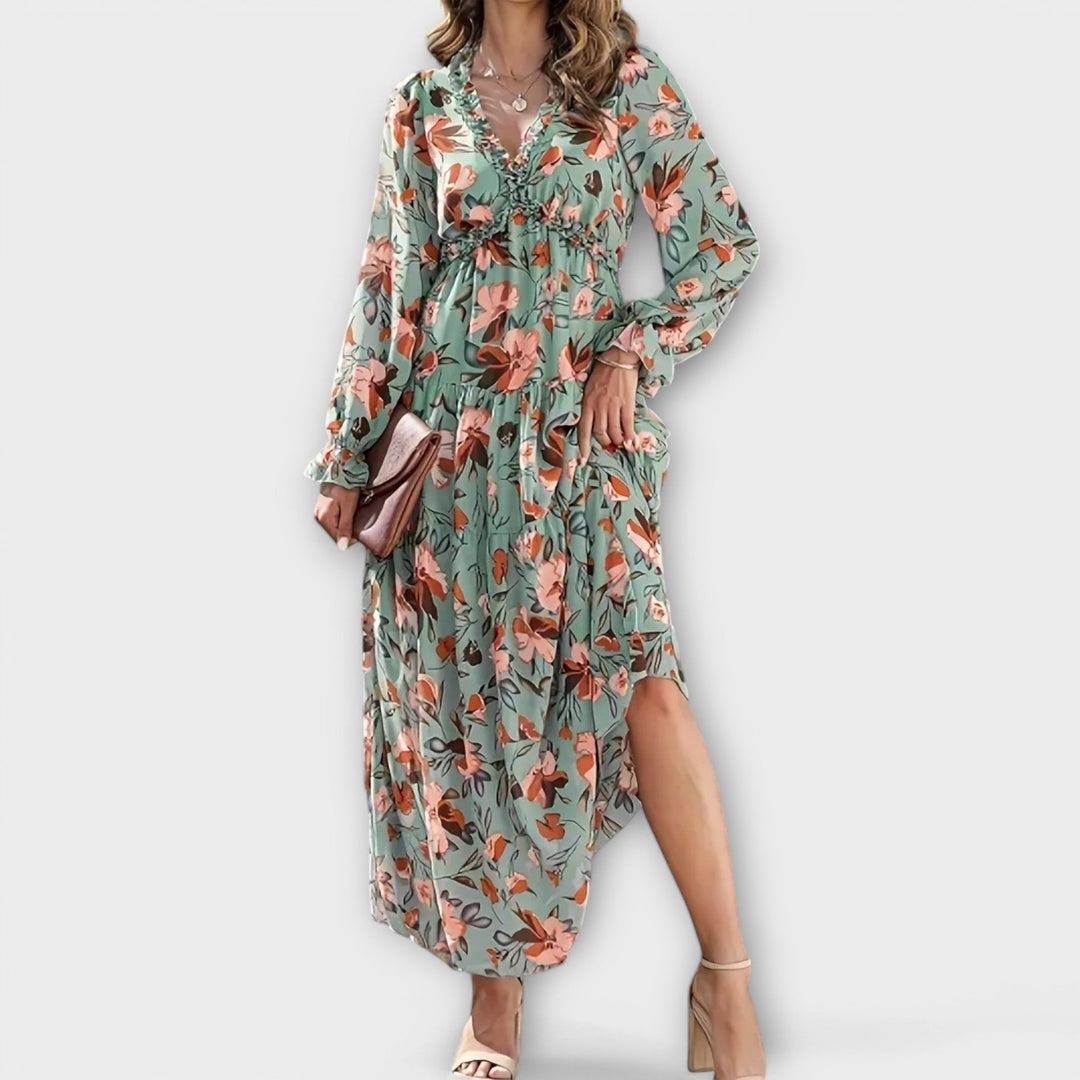 Maxi Dress with Elegant Lace Design