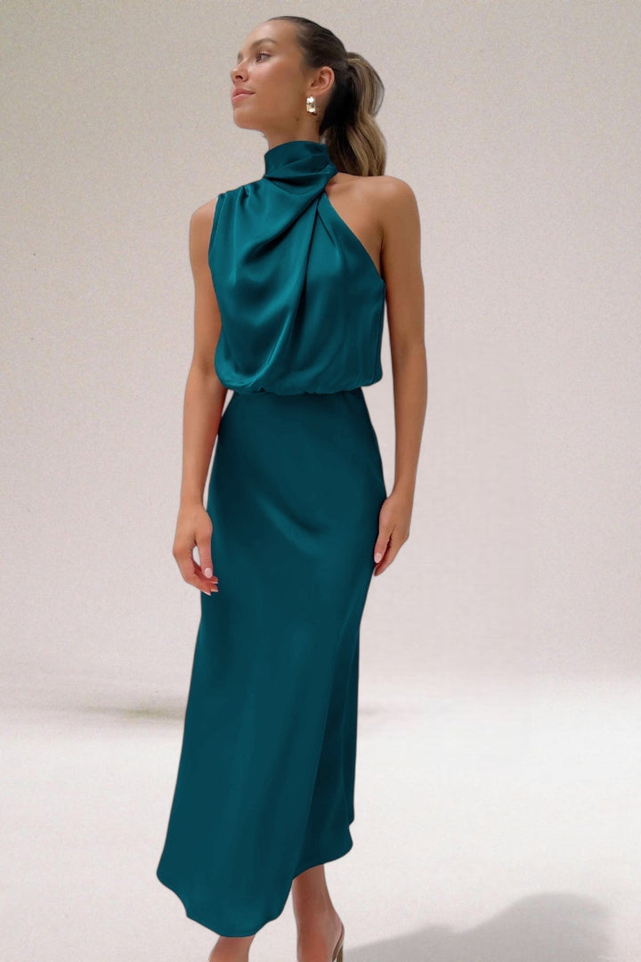 ELARA™ - Sophisticated Satin Evening Gown