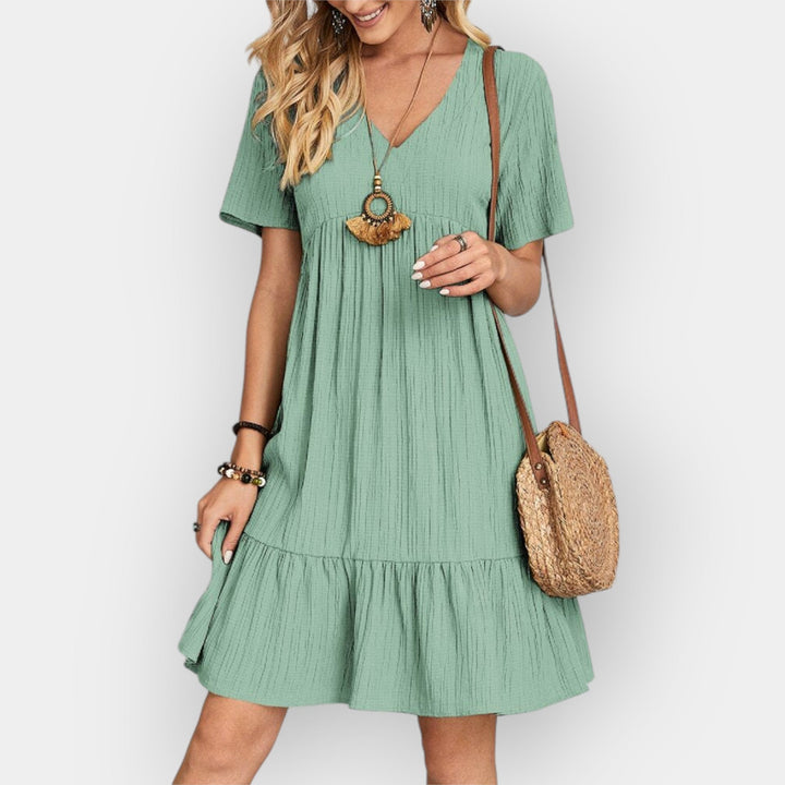 V-Neck Midi Dress