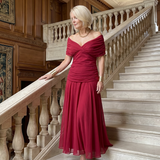 Marisol | Vestido Midi Off Shoulder con Fluidez