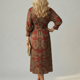 Soledad | Vestido Midi Envueltos Natural
