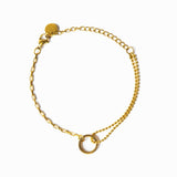 Elegante pulsera de tenis de oro