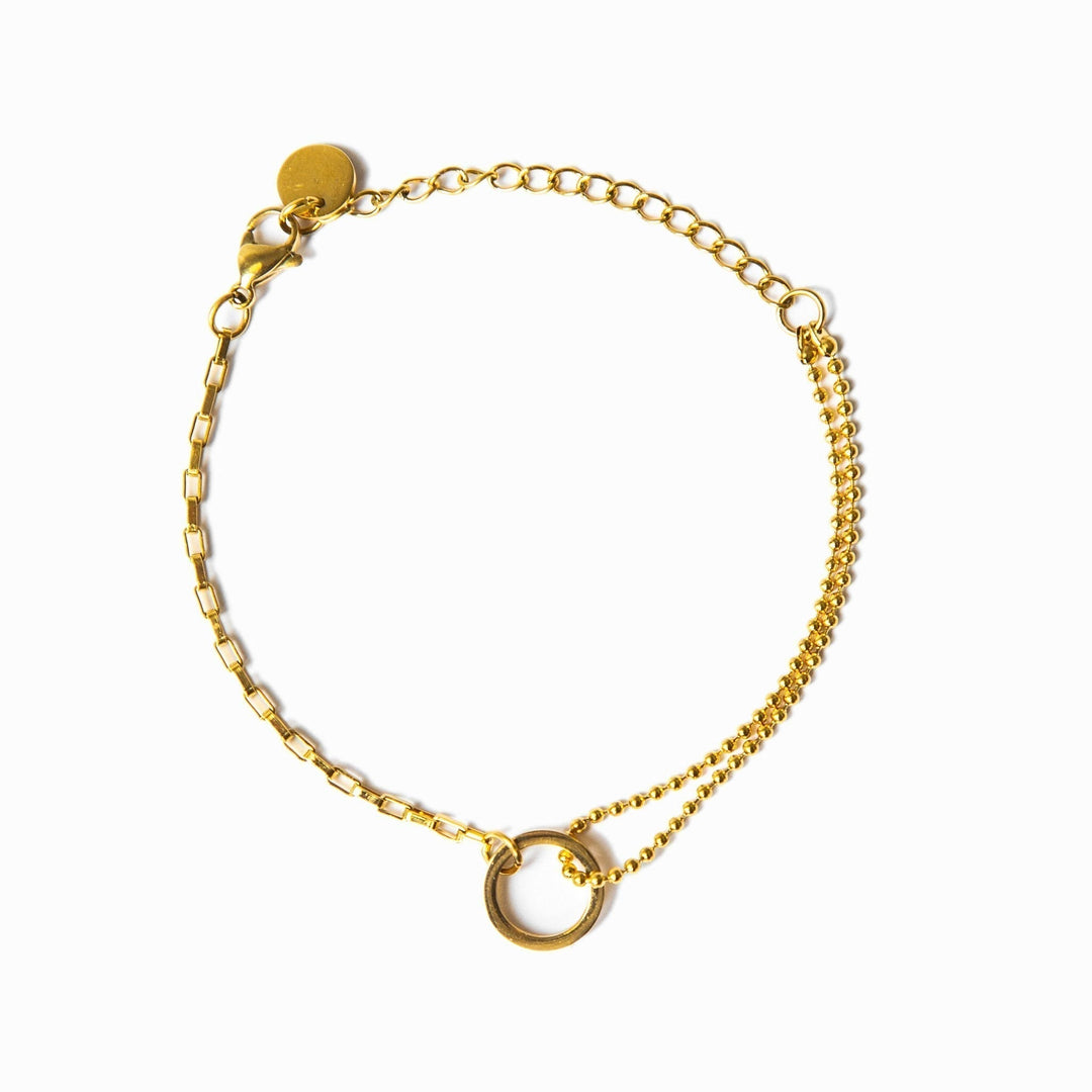 Elegante pulsera de tenis de oro