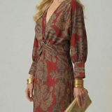 Soledad | Vestido Midi Envueltos Natural