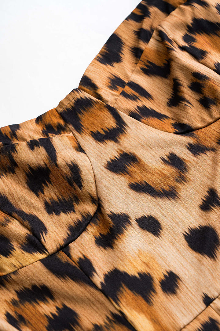 BIANCA™ - Striking Leopard Print Midi Dress