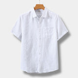 CAMISA DE DINERO ANTIGUO CON MANGAS CORTAS