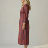 Soledad | Vestido Midi Envueltos Natural