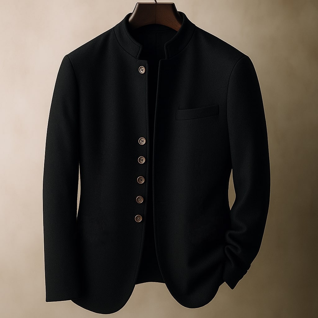 Aleksander Signature-Saco de Traje con Cuello Alto y Elegancia Atemporal