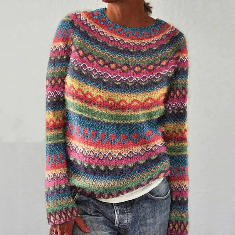 BLAIRE™ - Vibrant Fair Isle Knit Sweater