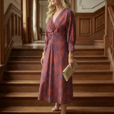 Soledad | Vestido Midi Envueltos Natural
