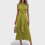 Vestido Emilia™ Maxi sin Mangas Cuello Redondo