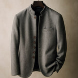 Aleksander Signature-Saco de Traje con Cuello Alto y Elegancia Atemporal