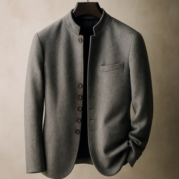 Aleksander Signature-Saco de Traje con Cuello Alto y Elegancia Atemporal