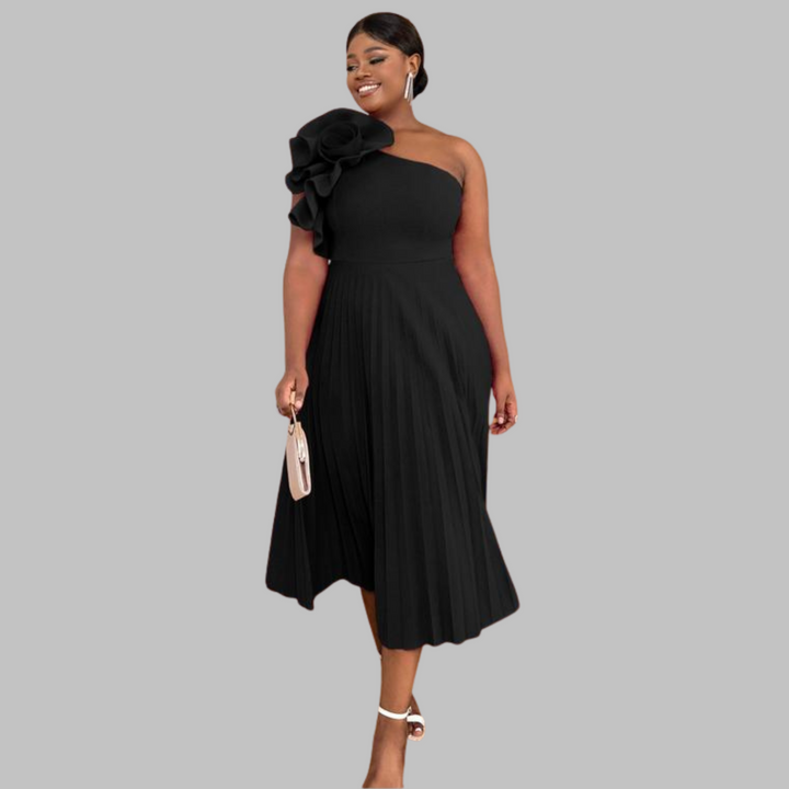 MINERVA™ - Chic One-Shoulder Ruffled Plus Size Evening Gown