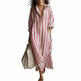 Paula™ Vestido Maxi a Rayas para Mujer
