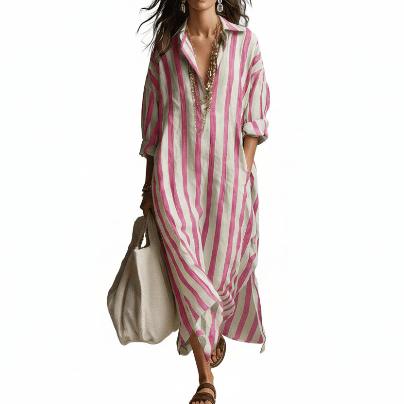Paula™ Vestido Maxi a Rayas para Mujer