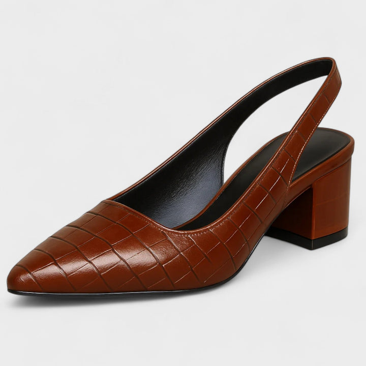 Vera – Zapatos de tacón de cocodrilo