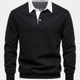 Suéter Polo Peeter Signature con Contraste Clásico