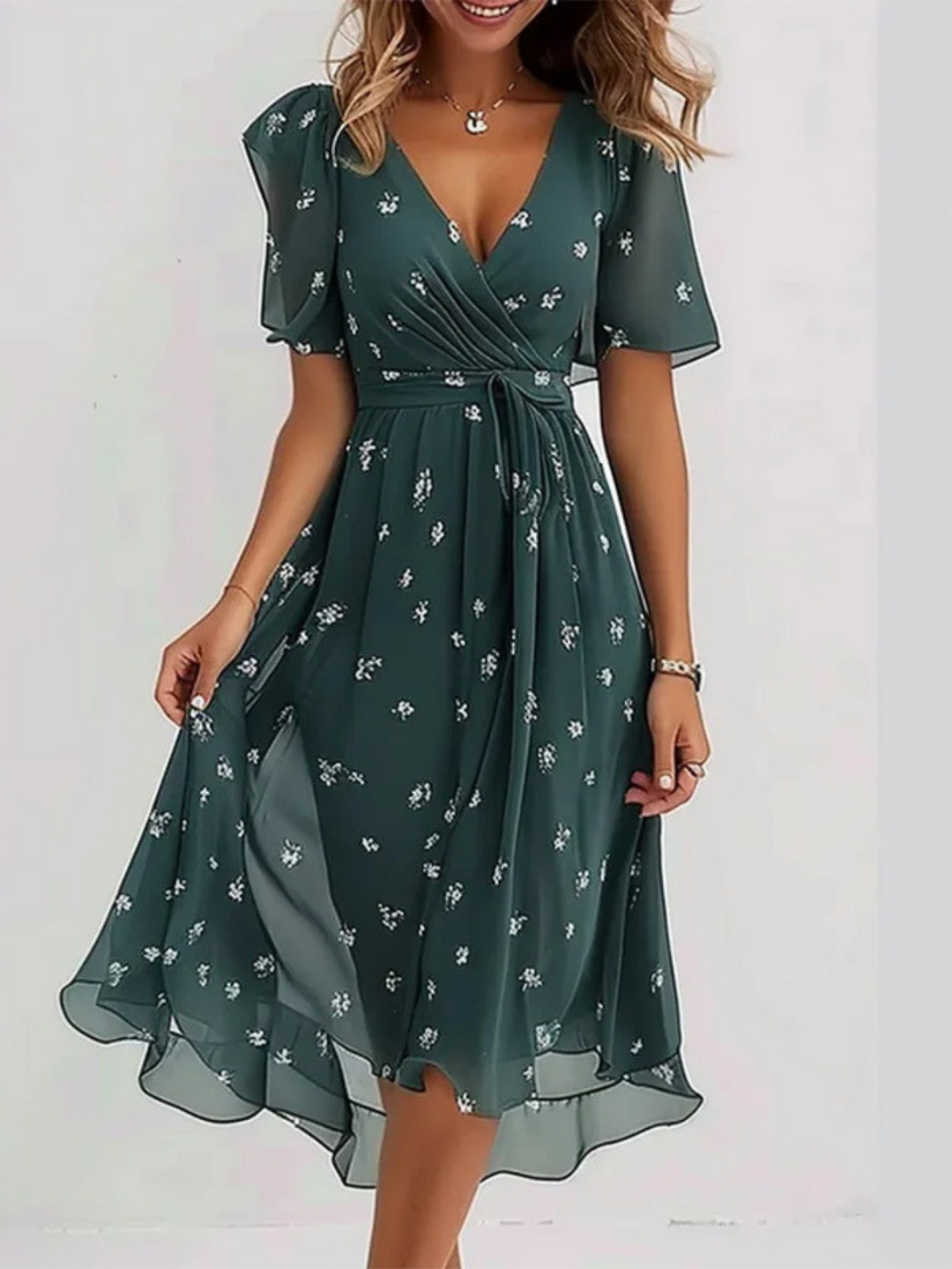 LAVINA™ – Colorful Bohemian Midi Dress