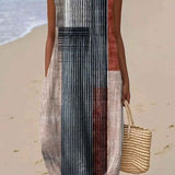 Rosenda - Vestido de Verano con Diseño Geométrico Abstracto