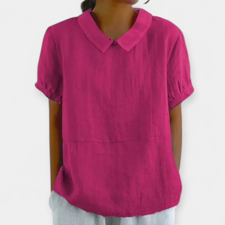 Blusa de Algodón con Cuello