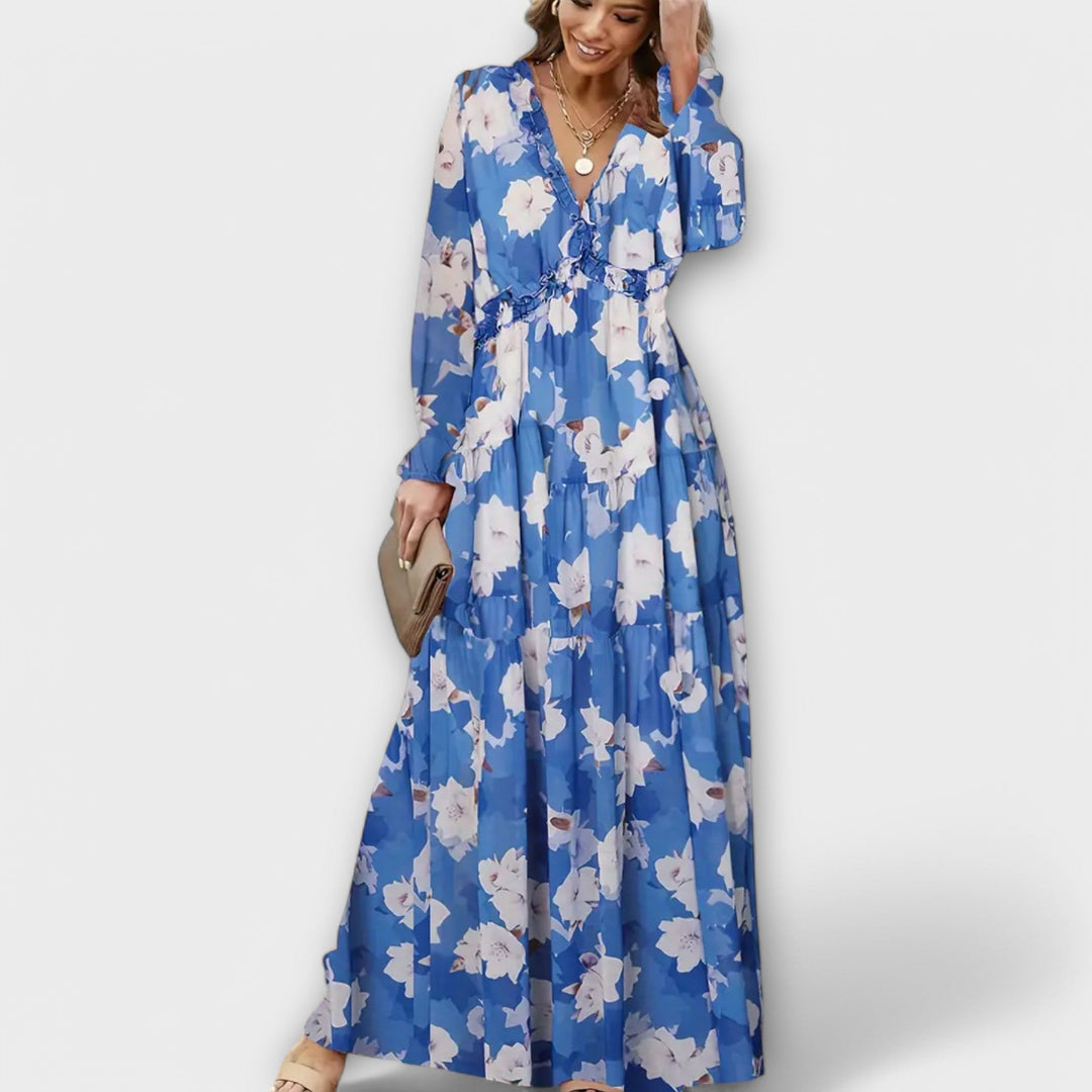 Maxi Dress with Elegant Lace Design