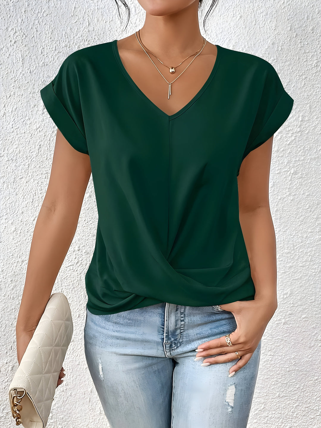 MARTA™ | Top con escote en V y detalle cruzado que favorece
