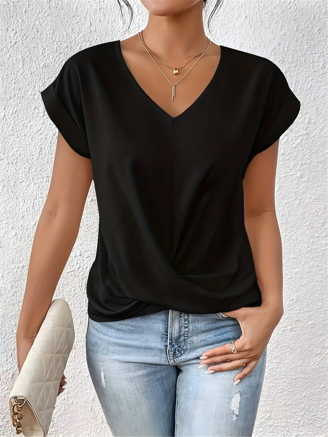 MARTA™ | Top con escote en V y detalle cruzado que favorece