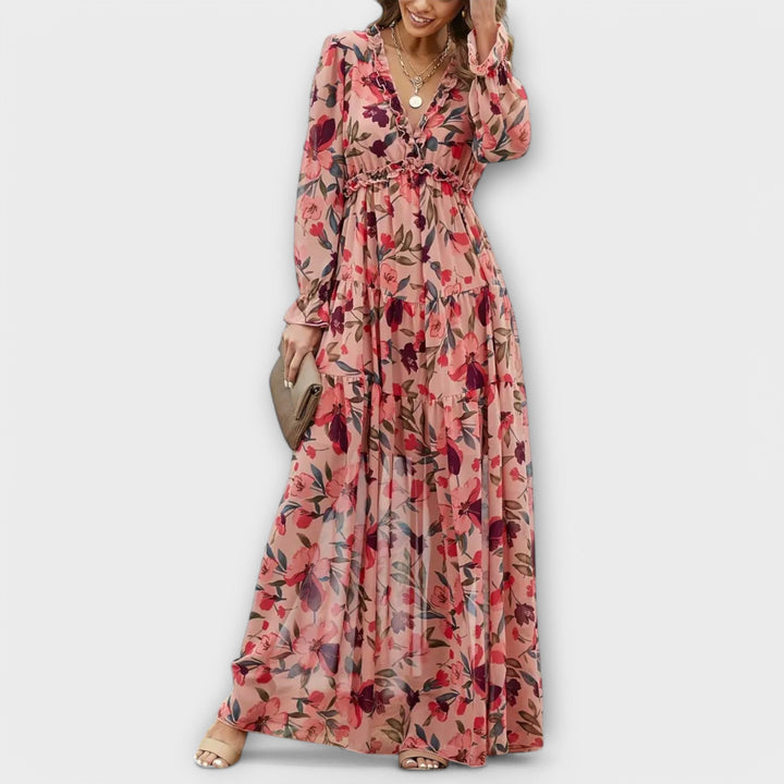 Maxi Dress with Elegant Lace Design