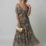 Marisol | Vestido Midi Off Shoulder con Fluidez