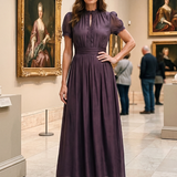 Amalia | Vestido Maxi con Escote en Forma de Llave y Cintura Fruncida