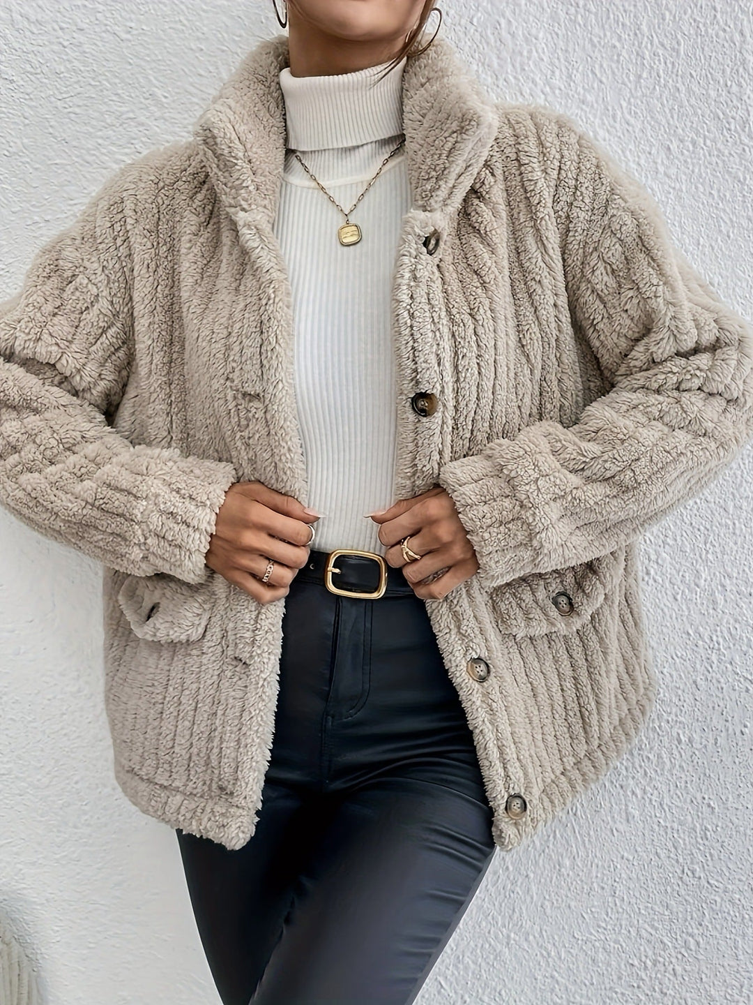 NOVA™ | Reversible Velvet Button-Up Cardigan