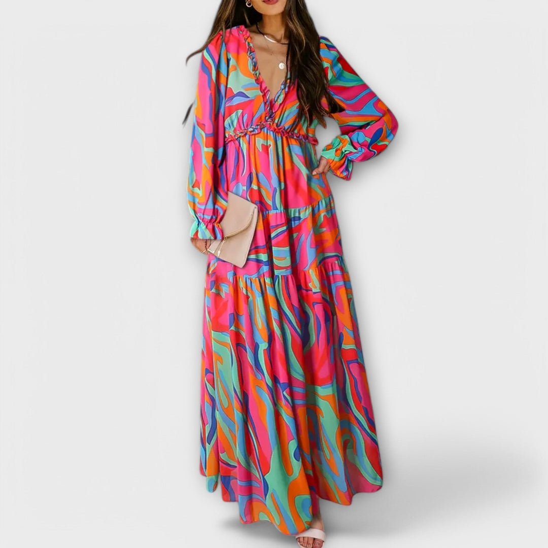 Maxi Dress with Elegant Lace Design