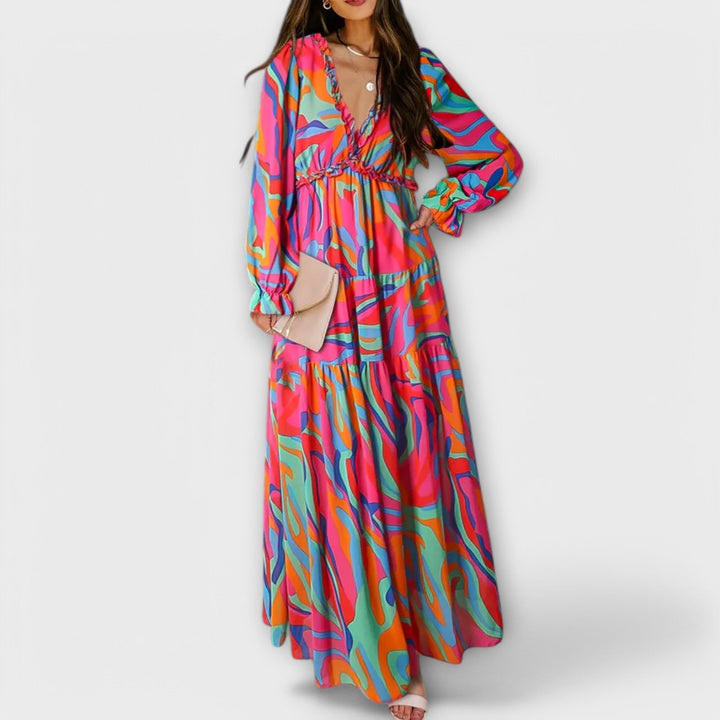 Maxi Dress with Elegant Lace Design