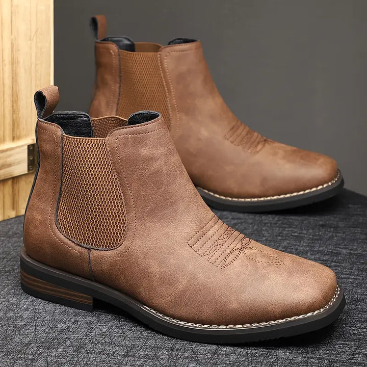 BOTAS DE CUERO CÓMODAS PARA HOMBRE