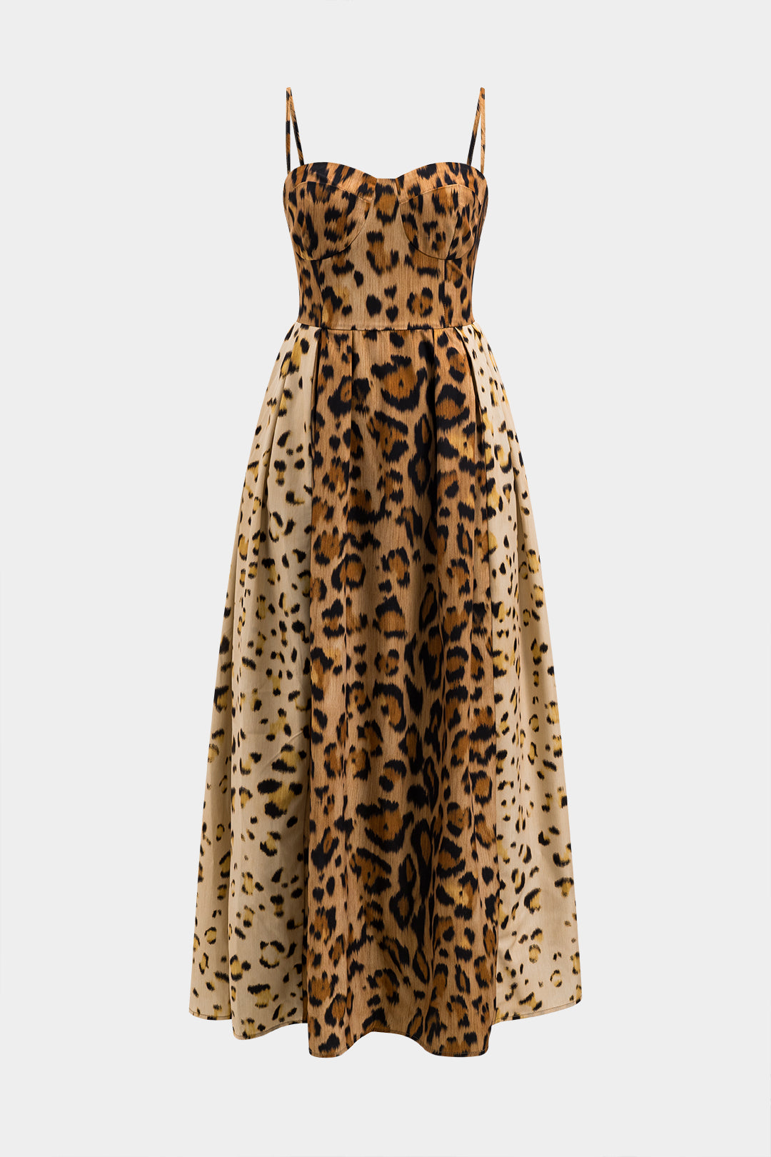 BIANCA™ - Striking Leopard Print Midi Dress