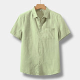 CAMISA DE LINO OLD MONEY DE MANGA CORTA