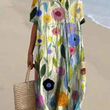 Margaret - Vestido Lliviano con Estampado Floral Brillante