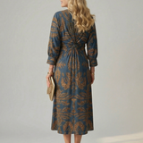 Soledad | Vestido Midi Envueltos Natural