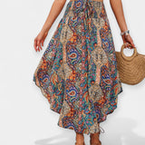 Falda midi Lilleline de cintura alta