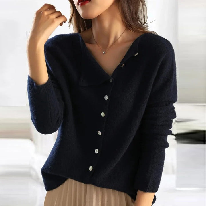 ANAIS™ | Elegant Button-Up Sweater
