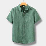CAMISA DE LINO OLD MONEY DE MANGA CORTA
