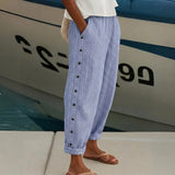Caitlin™ Pantalón de Rayas con Botones