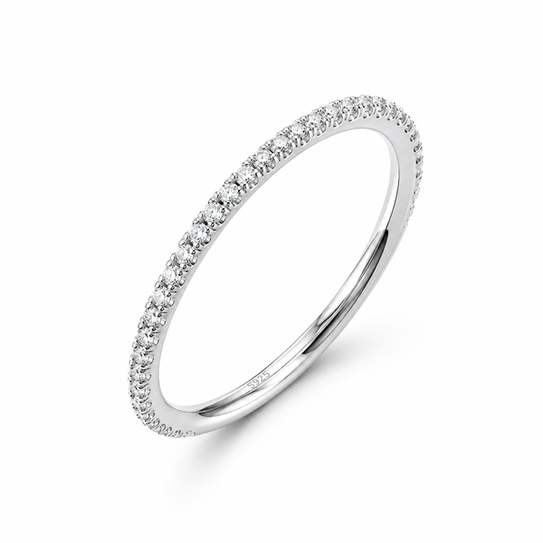 Anillo muy fino cubierto de circonitas menudas en toda la vuelta