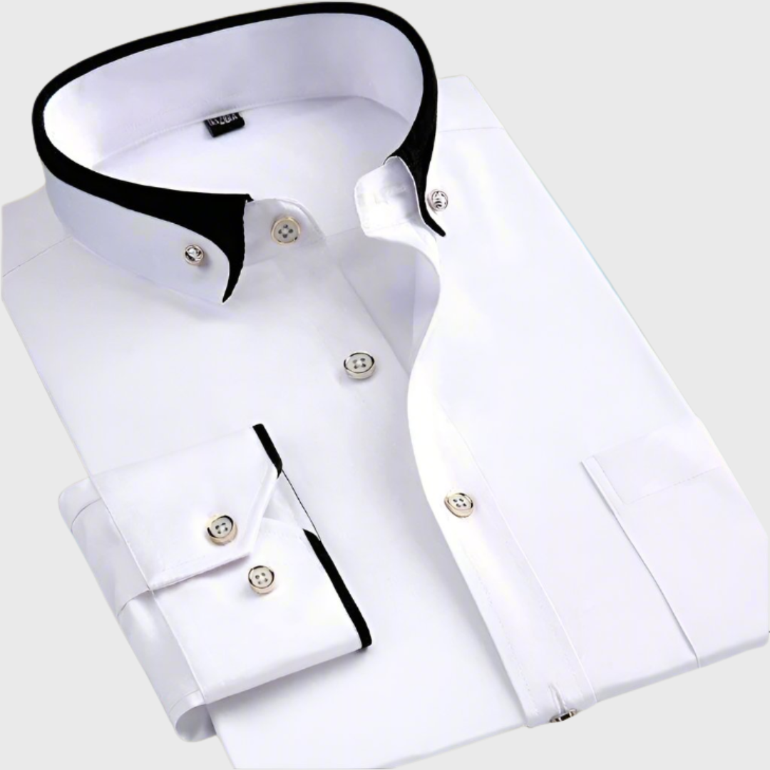 Camisa de hombre con cuello en contraste