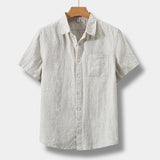 CAMISA DE DINERO ANTIGUO CON MANGAS CORTAS