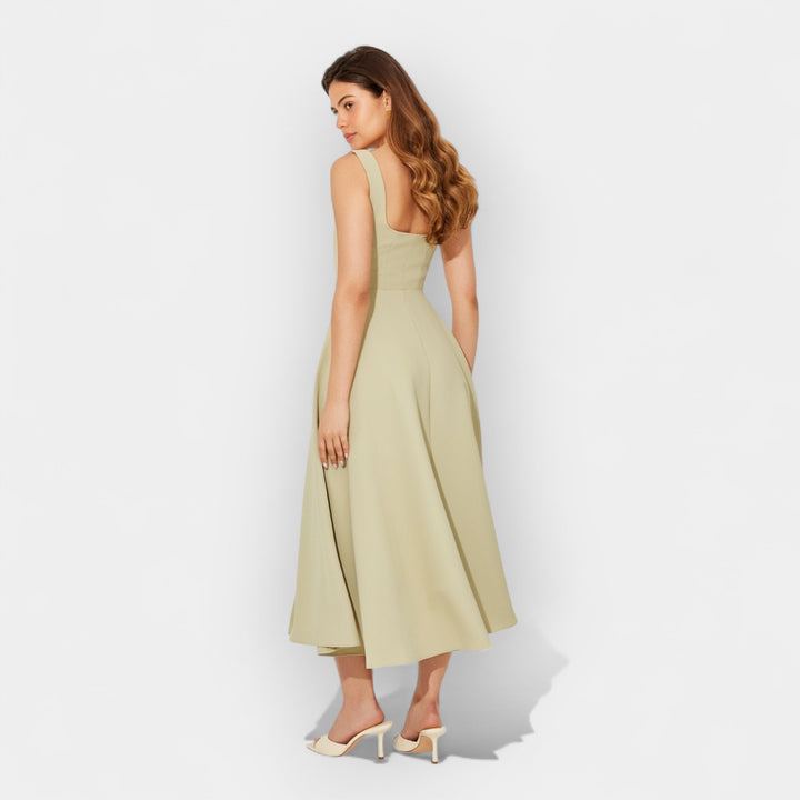 Vestido Midi Corte A Elegante