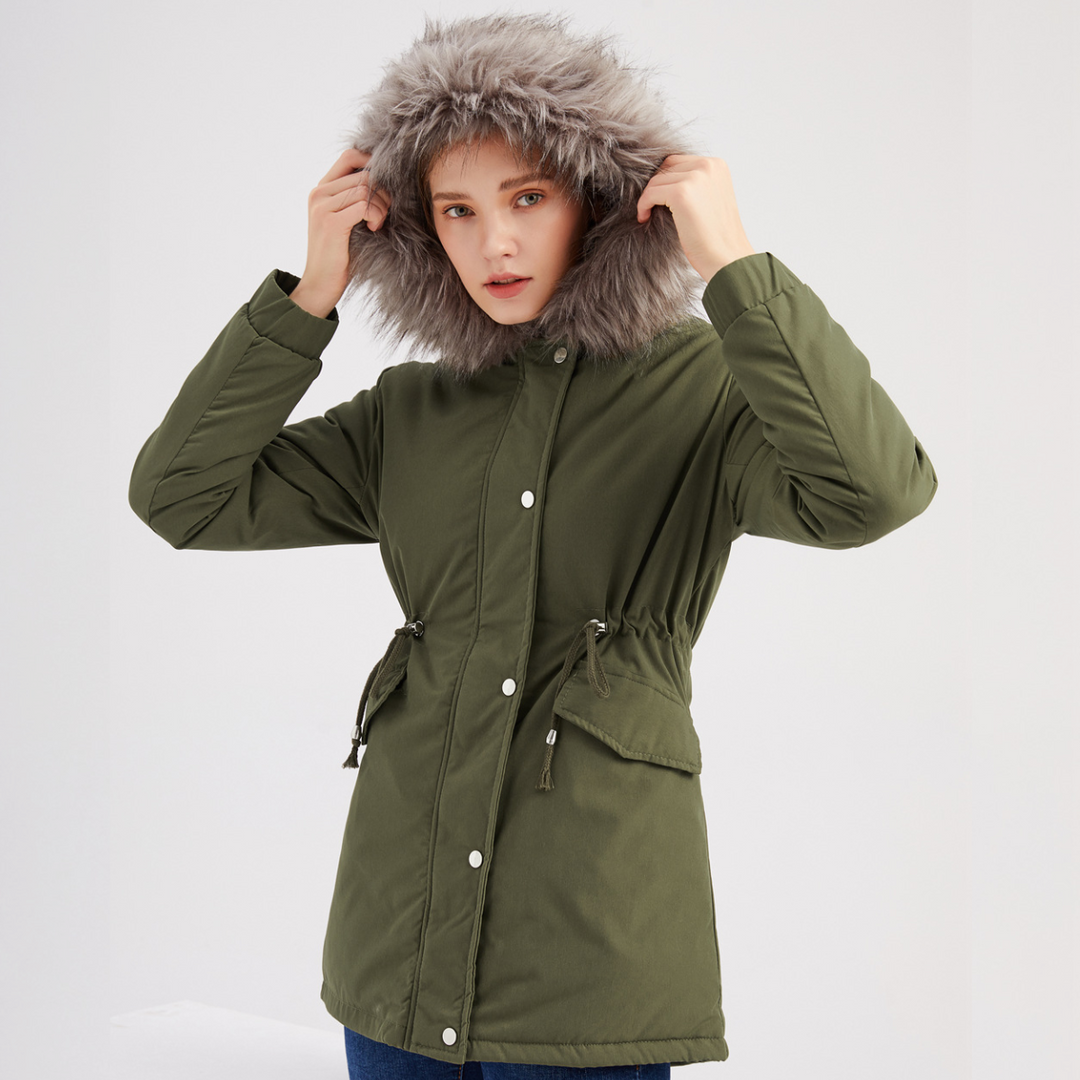 MARINA™ | Cozy Velvet-Trimmed Parka
