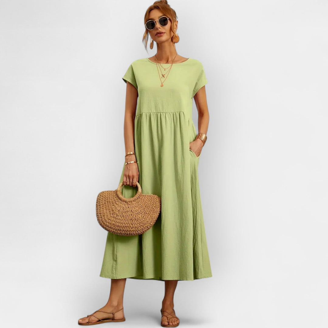 Vestido Fluido con Bolsillos