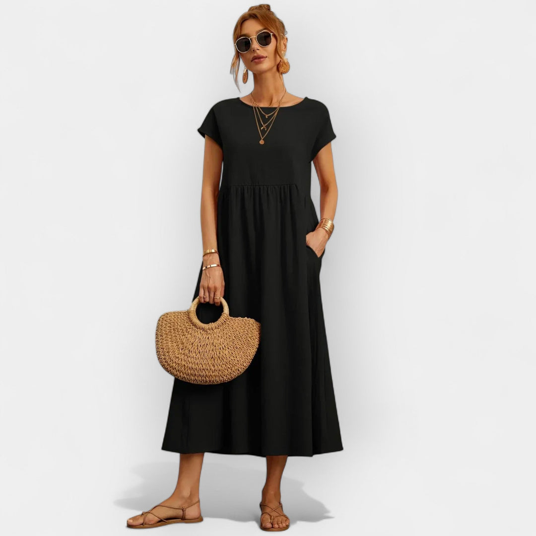 Vestido Fluido con Bolsillos